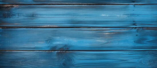 Leinwandbilder - Wood texture in a blue wooden backdrop suitable for text, advertising, or design with copy space image.