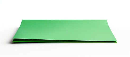 Aufkleber - Green paper with blank space for text isolated for use as a copy space image on a white background.