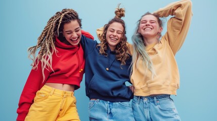 Canvas Print - The friends enjoying laughter