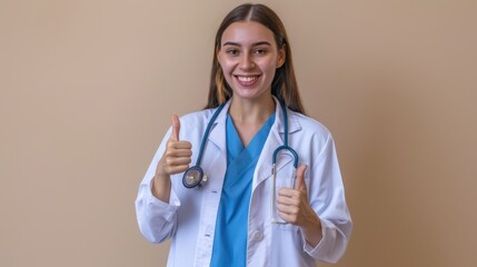 Canvas Print - The doctor giving thumbs up