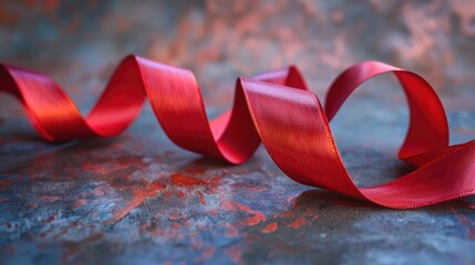 Canvas Print - Isolated red ribbon