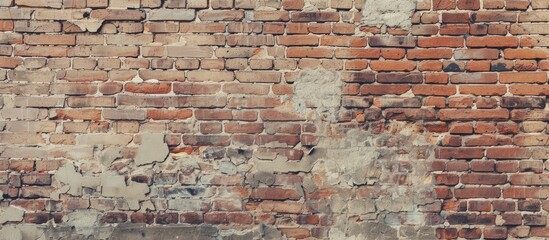 Leinwandbilder - Background featuring a vintage brick wall providing copy space image.