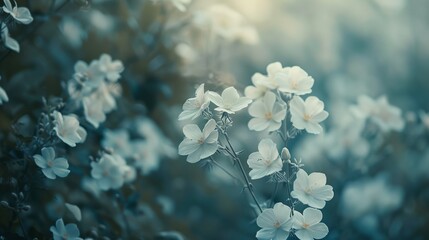 Sticker - a bunch of white flowers that are on a branch