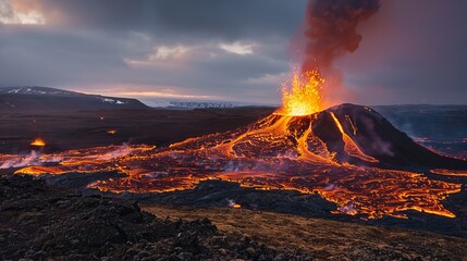 fagradalsfjall volcano eruption on reykjanes peninsula, iceland