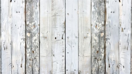 Canvas Print - Aged white wooden background for texture and text placement