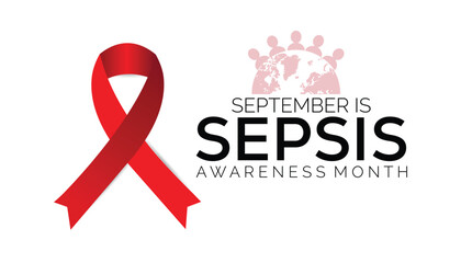 Wall Mural - Sepsis Awareness Month is observed every year on September. banner design template Vector illustration background design.