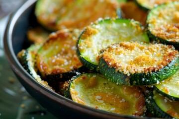 Sticker - Close up of zucchini chips with gluten free ingredients