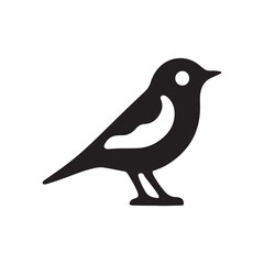 Wall Mural - bird silhouette logo design template black and white 