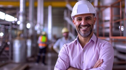 Wall Mural - Engineer with a hardhat