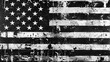 © Shaloom  - distressed american flag black and white