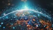 © Thestudio - Digital Representation of Global Network Connectivity and Data Exchange