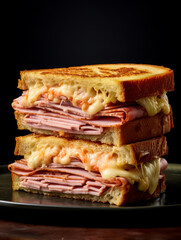 Wall Mural - sandwich with ham and cheese