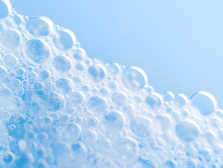 Wall Mural - bubbles on blue. Generative AI