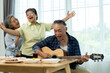 © pixs4u - Retired Friends Enjoying Music and Dancing Together