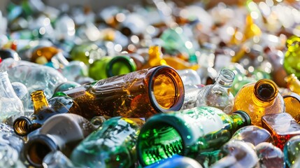 Poster - Glass recycling enables the creation of new glass products without depleting raw materials.