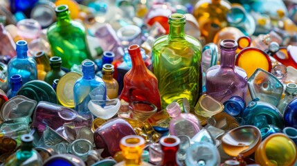 Poster - Glass recycling enables the creation of new glass products without depleting raw materials.