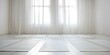© Anastasiia - Clean serene room with white yoga mats in wellness retreat for relaxation. Concept Yoga Retreat, Serene Space, Wellness Destination, Relaxation Getaway