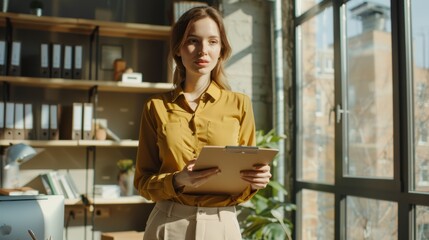 Wall Mural - woman in office