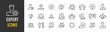 © iiierlok_xolms - Expert web icons in line style. Competence, advice, knowledge, skill, service. Vector illustration.