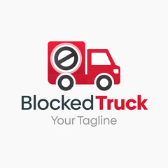 Wall Mural - Blocked Truck Logo Vector Template Design. Good for Business, Startup, Agency, and Organization