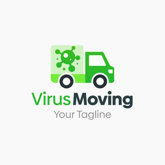 Wall Mural - Virus Moving Logo Vector Template Design. Good for Business, Startup, Agency, and Organization