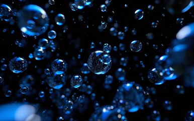 Poster - 3d rendering of chaotic liquid splashing in empty space. design element.