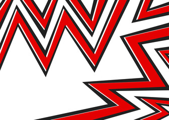 Poster - Abstract background with zigzag line pattern and with some copy space area