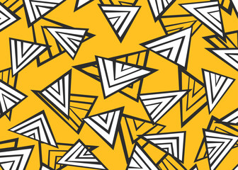 Poster - Abstract background with seamless irregular overlapping triangle lines pattern