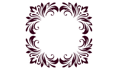 Wall Mural - template, floral border frame romantic pink line, pink flowers frame, flower arranging, png