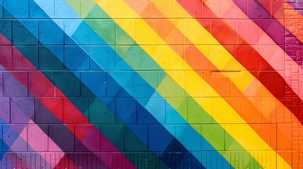 Canvas Print - Rainbow Wall Mural.