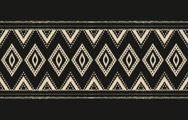 Wall Mural - Ethnic abstract ikat art. Aztec ornament print. geometric ethnic pattern seamless  color oriental.  Design for background ,curtain, carpet, wallpaper, clothing, wrapping, Batik, vector illustration.