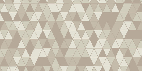 Wall Mural - Abstract seamless pattern geometric triangle background with Origami style. Vector brown triangular mosaic and low polygon texture Creative Design wallpaper template background, vector illustration.	