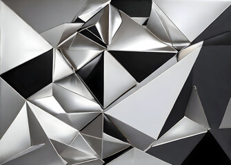 Wall Mural - Silver Geometric Illustration Art	