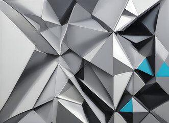 Wall Mural - Silver Geometric Illustration Art	