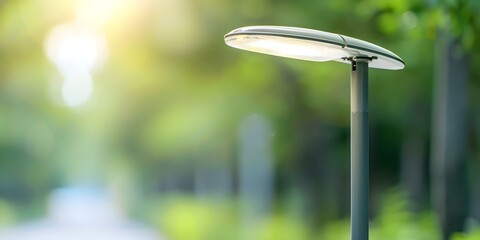 Invest in LED street lighting to lower municipal energy expenses and consumption. Concept Energy Efficiency, Municipal Savings, LED Lighting, Sustainable Cities