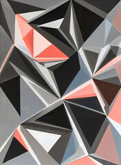 Wall Mural - Silver Geometric Illustration Art	