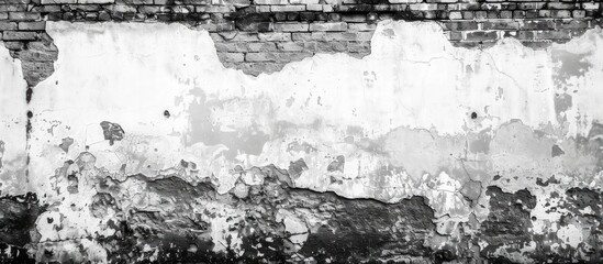 Aufkleber - Vintage black and white wall texture for design with copy space image.