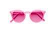 © GraphzTain - Trendy pink sunglasses with round frames. Stylish accessory perfect for summer or any bright day. Ideal for fashion and eyewear collections. transparent background.