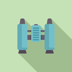 Poster - binoculars icon showing watching and exploration for travel and adventure