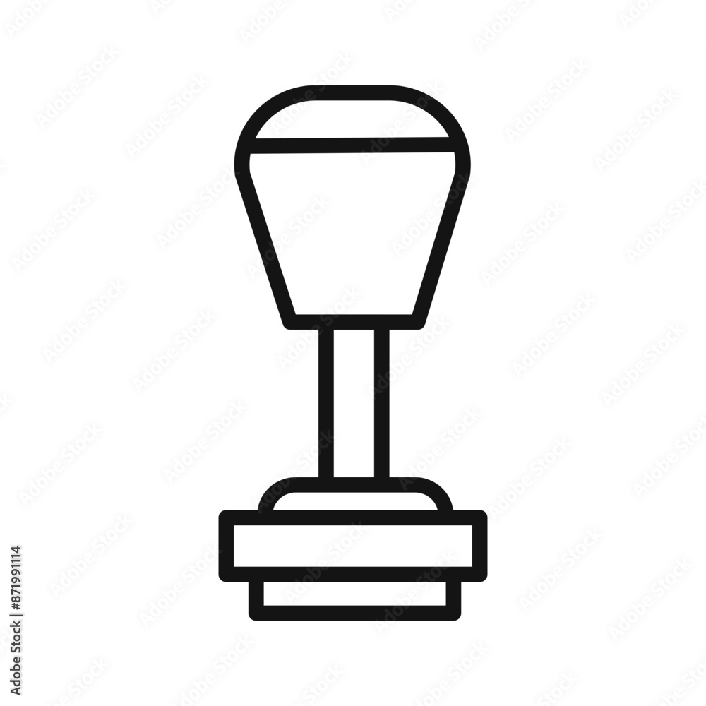 Rubber Stamp icon black and white vector sign Stock Vector | Adobe Stock