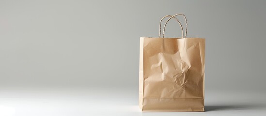 Poster - Background is white for an isolated paper bag, providing plentiful copy space image.
