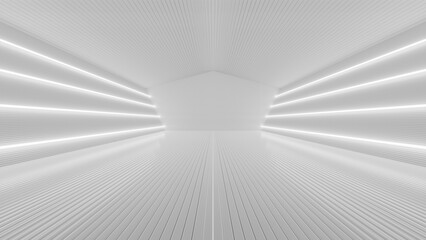 Poster - Abstract Futuristic empty floor and room Sci-Fi Corridor With light for showcase,room,interior,display products.Modern Future cement floor and wall background technology interior concept.3d render