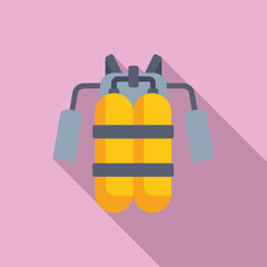 Poster - Illustration of a scuba diving equipment with oxygen tank for deep sea diving exploration