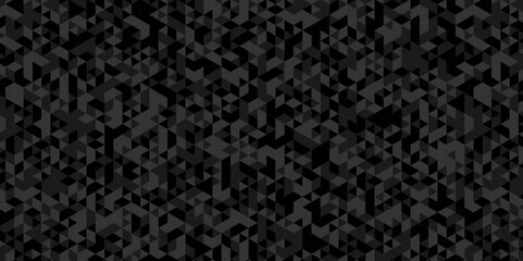 Wall Mural - Abstract geometric vector seamless technology gray and black backdrop background. geometric mosaic wall pattern gray Polygon triangle Background, business and corporate background.