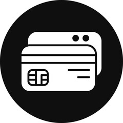 Poster - Card Payment Glyph Black Circle Icon