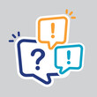 © yana - Illustration of exclamation and question mark in speech bubble, icon.