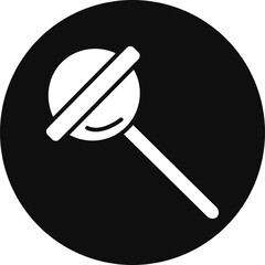 Poster - Lollipop Glyph Black Circle Icon