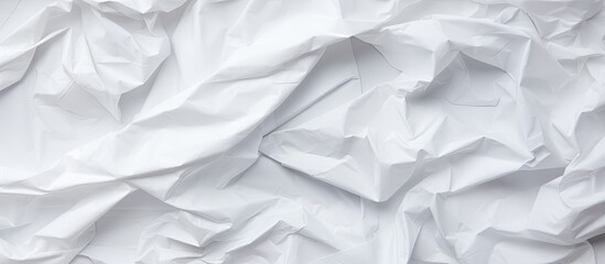 Poster - Background of crumpled white paper featuring copy space image.