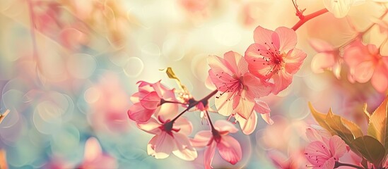 Aufkleber - Background with copy space image of flowers.