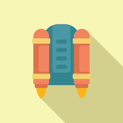 Poster - jetpack is flying with fire burning using modern technology
